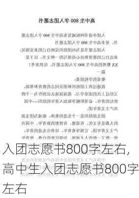 入团志愿书800字左右,高中生入团志愿书800字左右