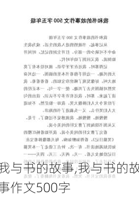 我与书的故事,我与书的故事作文500字