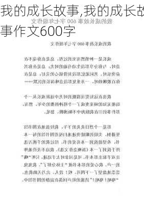 我的成长故事,我的成长故事作文600字