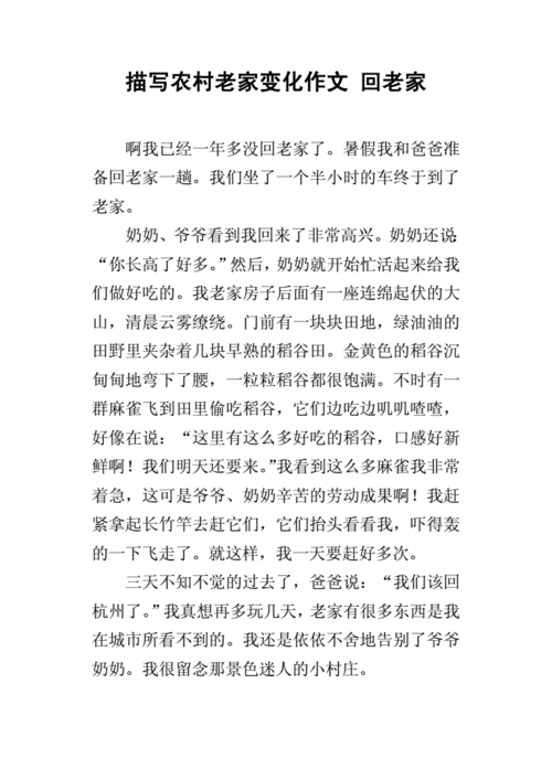 回乡见闻,回乡见闻及感想