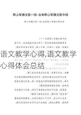 语文教学心得,语文教学心得体会总结