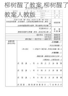 柳树醒了教案,柳树醒了教案人教版