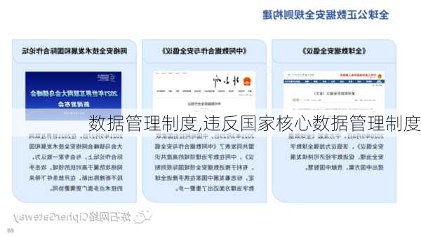 数据管理制度,违反国家核心数据管理制度