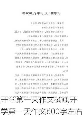 开学第一天作文600,开学第一天作文600字左右