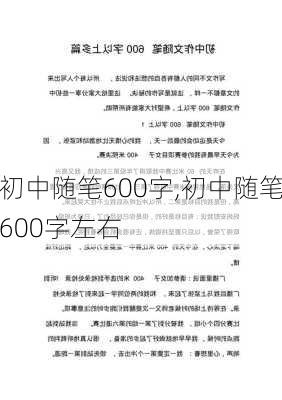 初中随笔600字,初中随笔600字左右