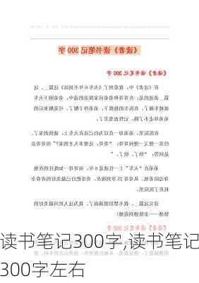 读书笔记300字,读书笔记300字左右