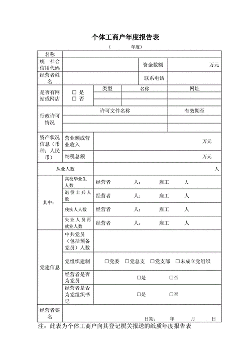 年度报告,年度报告在线填报 个体工商户