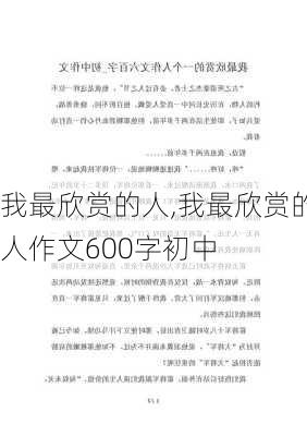 我最欣赏的人,我最欣赏的人作文600字初中