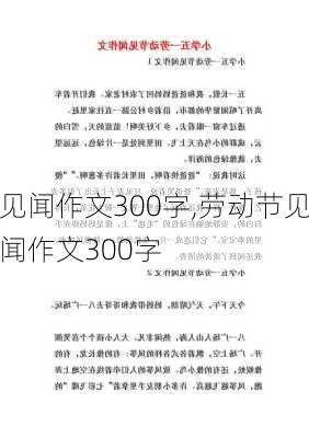 见闻作文300字,劳动节见闻作文300字