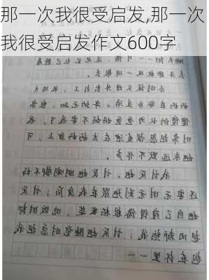 那一次我很受启发,那一次我很受启发作文600字