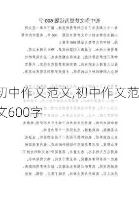 初中作文范文,初中作文范文600字