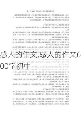 感人的作文,感人的作文600字初中