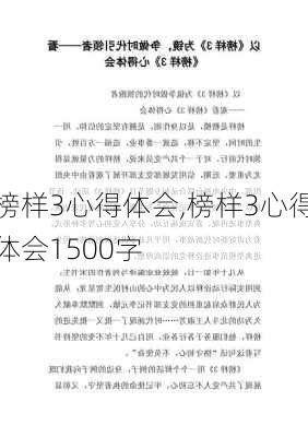 榜样3心得体会,榜样3心得体会1500字