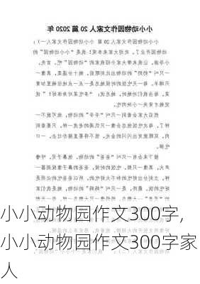 小小动物园作文300字,小小动物园作文300字家人