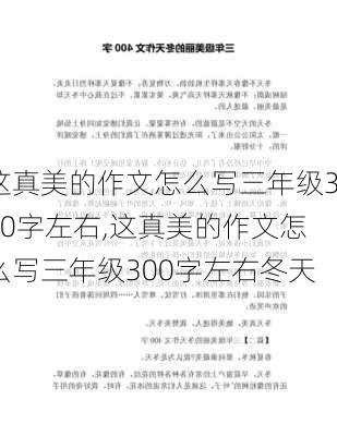 这真美的作文怎么写三年级300字左右,这真美的作文怎么写三年级300字左右冬天