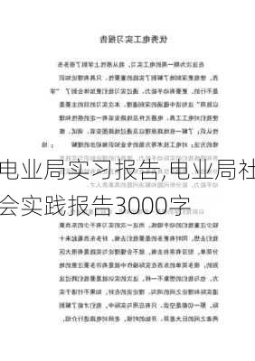 电业局实习报告,电业局社会实践报告3000字