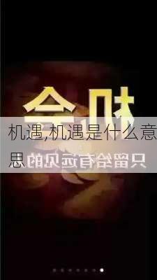 机遇,机遇是什么意思