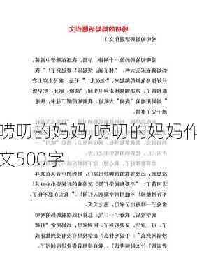 唠叨的妈妈,唠叨的妈妈作文500字