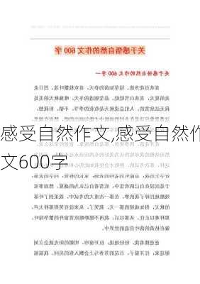 感受自然作文,感受自然作文600字