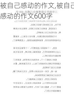 被自己感动的作文,被自己感动的作文600字