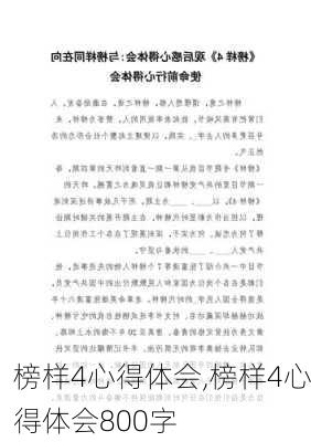 榜样4心得体会,榜样4心得体会800字