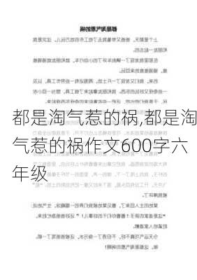 都是淘气惹的祸,都是淘气惹的祸作文600字六年级