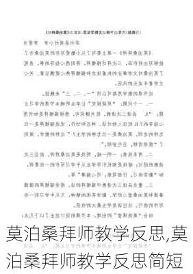 莫泊桑拜师教学反思,莫泊桑拜师教学反思简短