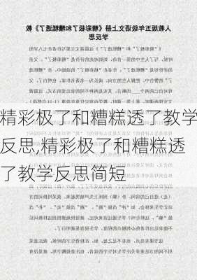 精彩极了和糟糕透了教学反思,精彩极了和糟糕透了教学反思简短