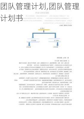 团队管理计划,团队管理计划书