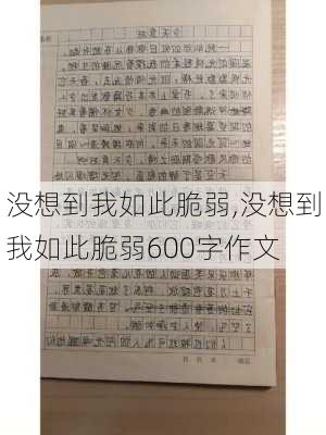 没想到我如此脆弱,没想到我如此脆弱600字作文