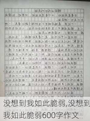 没想到我如此脆弱,没想到我如此脆弱600字作文