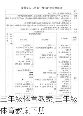 三年级体育教案,三年级体育教案下册