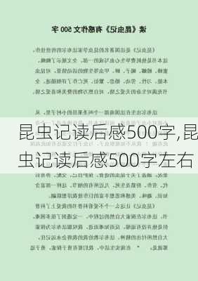 昆虫记读后感500字,昆虫记读后感500字左右