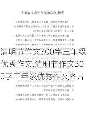 清明节作文300字三年级优秀作文,清明节作文300字三年级优秀作文图片