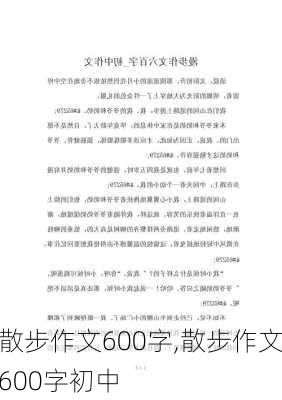 散步作文600字,散步作文600字初中