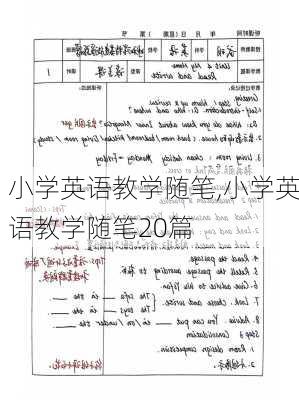 小学英语教学随笔,小学英语教学随笔20篇