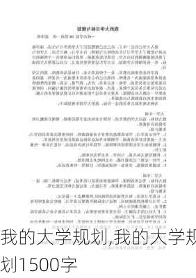 我的大学规划,我的大学规划1500字