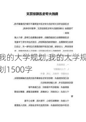 我的大学规划,我的大学规划1500字