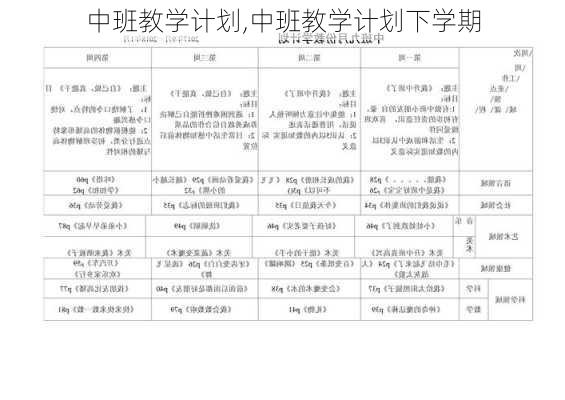 中班教学计划,中班教学计划下学期