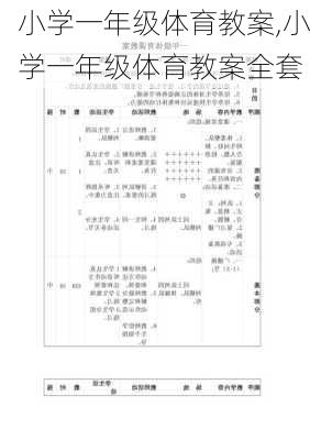 小学一年级体育教案,小学一年级体育教案全套