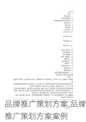 品牌推广策划方案,品牌推广策划方案案例