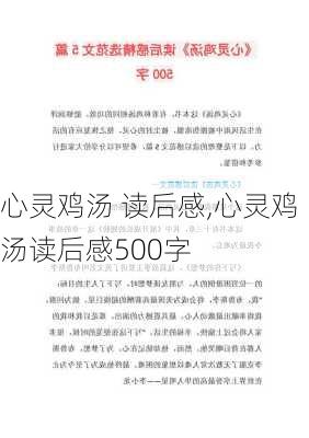 心灵鸡汤 读后感,心灵鸡汤读后感500字