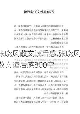 张晓风散文读后感,张晓风散文读后感800字