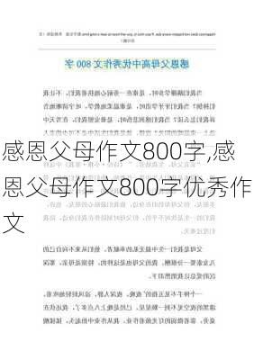 感恩父母作文800字,感恩父母作文800字优秀作文