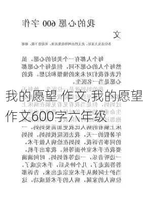 我的愿望 作文,我的愿望作文600字六年级