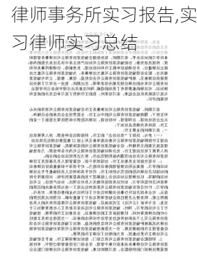 律师事务所实习报告,实习律师实习总结