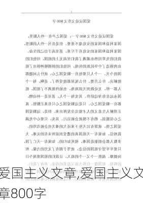 爱国主义文章,爱国主义文章800字