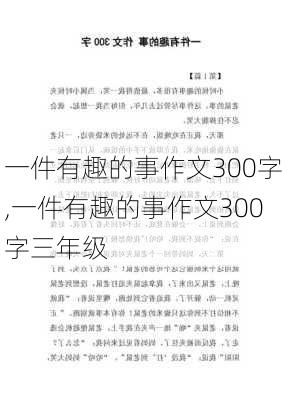 一件有趣的事作文300字,一件有趣的事作文300字三年级