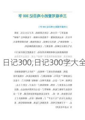 日记300,日记300字大全