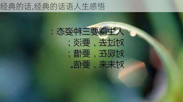 经典的话,经典的话语人生感悟